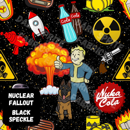 *PRE-ORDER* Nuclear Fallout Black Speckle Fabric *EXCLUSIVE* 20+ bases!