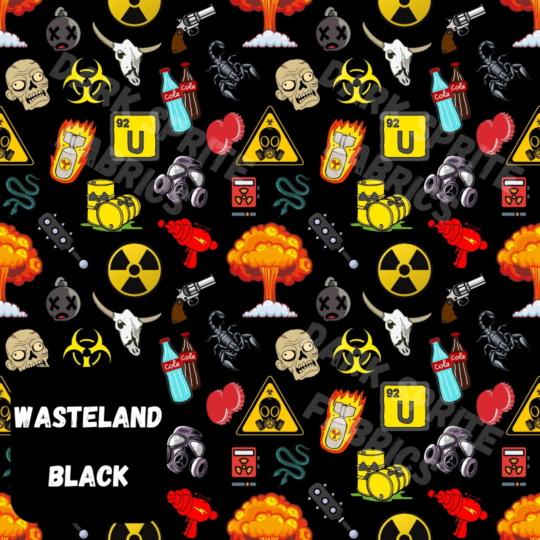 *PRE-ORDER* Wasteland BLACK Fabric 20+ bases *Custom Print*