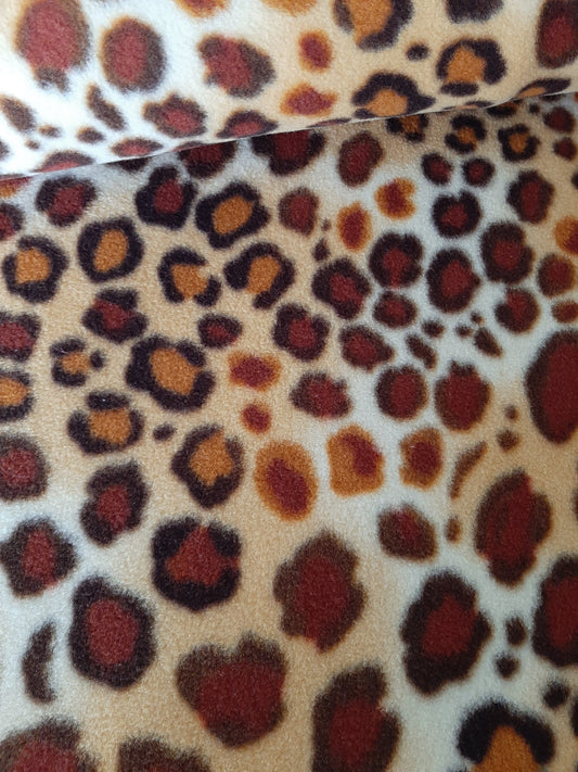 Supersoft Micro fleece - Leopard Print - by the half metre