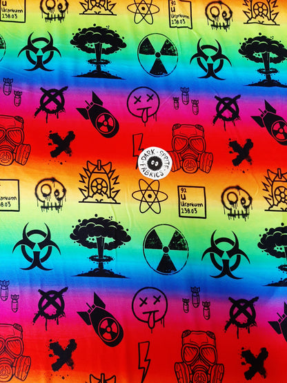 *PRE-ORDER* HAZARDOUS Rainbow Fabric *Custom Print* 20+ bases!