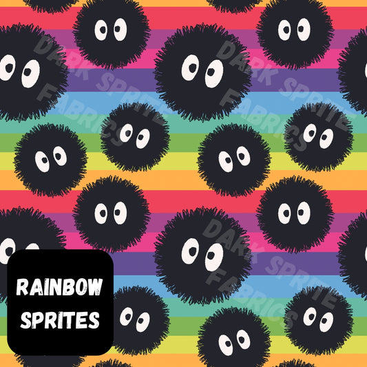 *PRE-ORDER* Rainbow Sprites Fabric 20+ bases *Exclusive Colourway Print*