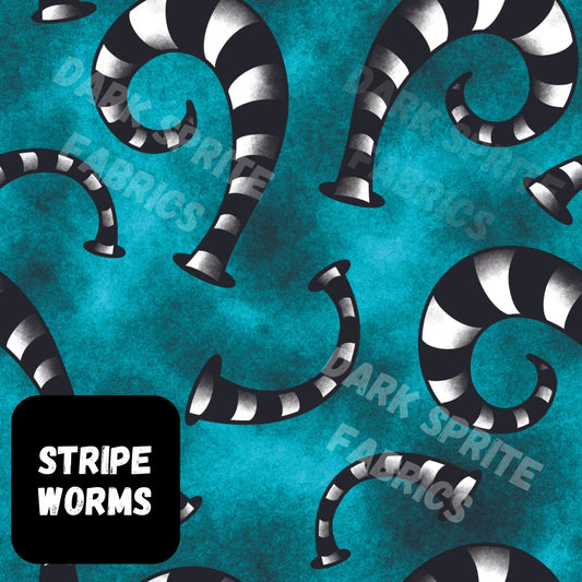 *PRE-ORDER* Stripe Worms Fabric *Exclusive Colour* 20+ bases!