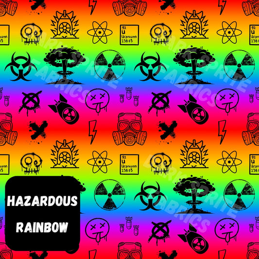 *PRE-ORDER* HAZARDOUS Rainbow Fabric *Custom Print* 20+ bases!