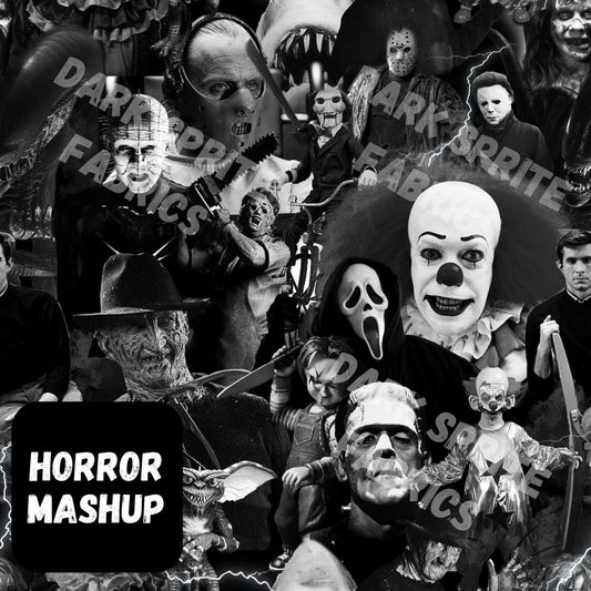 *PRE-ORDER* Horror Mashup Mono Fabric 20+ bases Custom Print